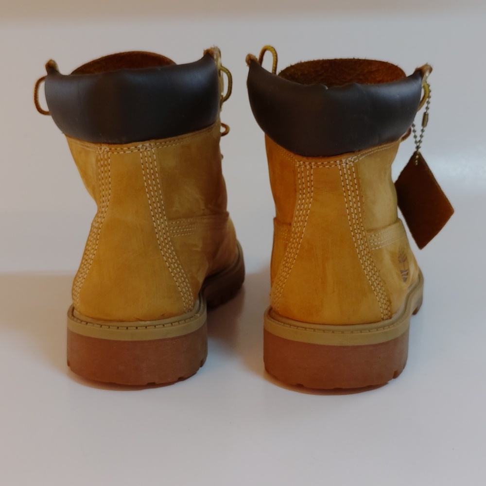 Timberland Kids Wheat/Tan Lace-Up Work Boots - Picture 3 of 9